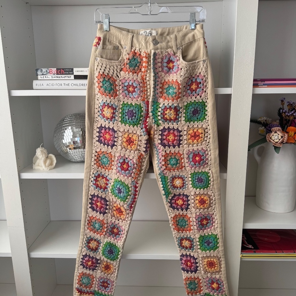 WE THE FREE PEOPLE Crochet Zuri Mom Jeans - Picture 6 of 11